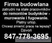 Firma budowlana zatrudni na stałe