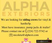Looking for a siding crew in the Chicagoland area! Thanks!