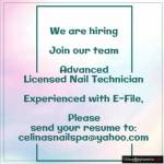 Looking for advanced licensed nail technican