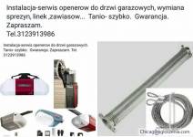 Openery do drzwi garazowych, Drzwi, Piloty, Sprezyny, Linki, Serwis