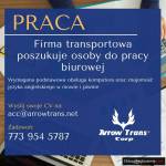 Praca biurowa w firmie transportowej