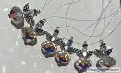 aniolki do samochodu z krysztalow Swarovski Elements
