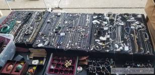 I am selling lots of clothing,jewelry,crystal glass vases and glasses,silverware trays and lots more