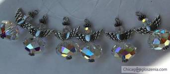 aniolki do samochodu z krysztalow Swarovski Elements