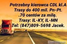 Porzebny kierowca CDL kl.A