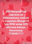 DiDi Banquet Hall zaprasza na wieczór walentynkowy!