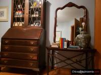 Original and restored Chippendale-style Secretary