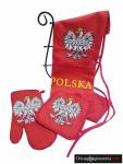 Czerwony fartuszek “Polska”.