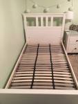 LOZKO HEMNES TWIN SIZE IKAE BIALE,  MATERAC ZA DARMO