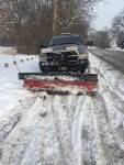 Salt spreader and snow plow complete
